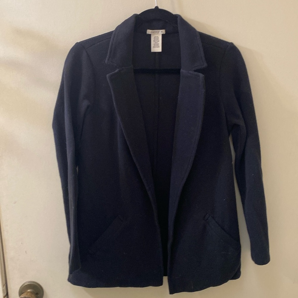 Knit blazer style sweater